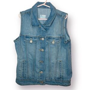 Old Navy Light Blue Denim Vest Girls Jean Vest XL